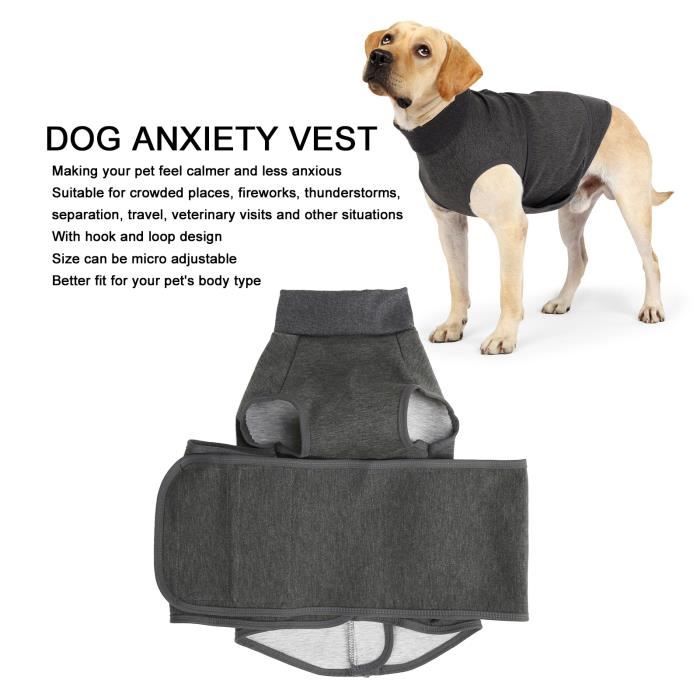 VGEBY veste gilet anti anxiete pour chien Vetements de confort pour chien Gardez le calme et reduisez l anxiete Veste Cdiscount
