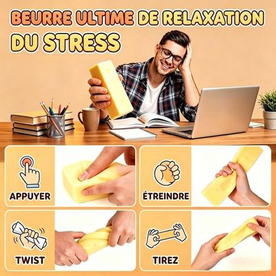 Squishy Butter XXL, 25CM Géant Balle Anti-Stress en Forme de Bâtonnets Squishy Butter XXL, 25CM Géant Balle Anti-Stress en Forme de Bâtonnets