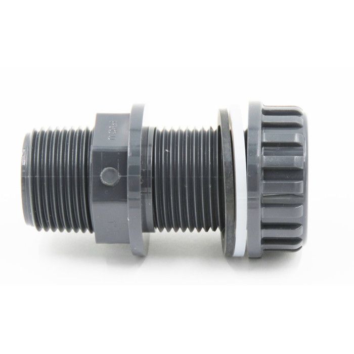 Traversée De Paroi PVC Ø63 Mm – 2"1/2 Filetée/À Coller, Pour Cuve IBC, Aquaponie, Hydroponie – Jardiboutique