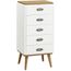 VS Venta-stock Commode 5 tiroirs dans Les tiroirs Blancs et Multicolores