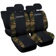 Lupex Shop Housses de siège auto compatibles pour Sandero Noir Camouflage Vert-0