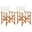 @BON2167Lot de 2 Chaises de jardin Moderne Chaises de metteur en scène-Chaises de Camping Chaises d'extérieur Fauteuil de jardin Boi-0