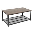 Table Basse Style Industriel Avec Etagere De Rangement Achat