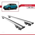 Pour Suzuki Vitara 5D 2015-2023 HOOK Barres de Toit Railing Porte-Bagages de voiture Avec verrouillable Alu Gris-0