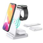 AIHONTAI blanche - support de chargeur sans fil QI rapide 3 en 1 15W, Station de charge pour Apple Watch 6 SE 5 iPhone