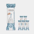 BRABANTIA - Sac poubelle PerfectFit, Code O, 30L - 6 ROULEAUX DE 20 SACS