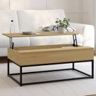 IDMARKET Table basse plateau relevable rectangulaire DETROIT design industriel