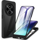 MASSILIA TECH Coque Intégrale pour XIAOMI REDMI 14C - POCO C75 Antichoc Transparente 360 noir
