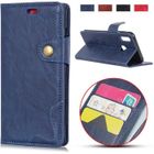MSK Coque Huawei P Smart 2019, Étui Portefeuille Flip PU Cuir Antichoc Coque Housse pour Huawei P Smart 2019 - Bleu foncé