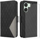 NOBRAND Verre trempé+Etui pour Xiaomi Redmi 13C 4G-5G-POCO C65 Case, Coque en Cuir PU, Portefeuille Housse avec Carte de Crédit Slot -Noir