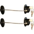 SODIAL 2 PièCes RéFrigéRateur Serrure de Porte Forte AdhéSif CongéLateur Serrure de Porte Dossier Serrure Tiroir Verrouillage de SéCurité