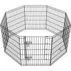 Parc pour chien pliable en métal - Yaheetech - 8 panneaux - 184,5 x 61 x 76 cm