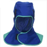 Masque de soudure,Cagoule de protection complète pour soudeur, lavable et respirante, couvre-cou de soudage, ignifuge- Bleu[C28263]
