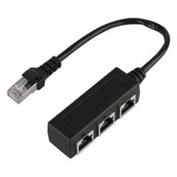 Adaptateur Ethernet de connecteur de transfert Ethernet, prise Ethernet, 1 port mâle à 3 femelle pour routeur TV BOX