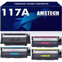 4-Pack Cartouche de 117A Toner Compatible pour HP Color Laser MFP 178nw 179fnw 150nw 150a 178nwg 179fwg 178 179 150 W2070A W2071A W2