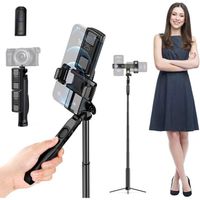 K&F Concept Perche Selfie Trepied, Selfie Stick Bluetooth 4 en 1 avec Bâton Télescopique 110cm Monopode pour Téléphone Caméra