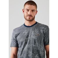 KAPORAL - T-shirt bleu imprimé Homme 100% coton NASH 