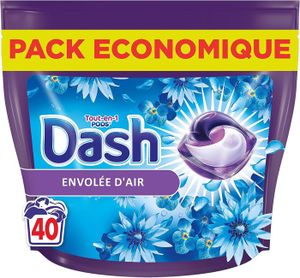 LESSIVE Dash Tout-en-1 PODS Lessive En Capsules, 40 Lavage