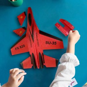 AVION - HÉLICO FX820 Rouge-Jouet'avion télécommandé EPP pour enfants, avion RC bricolage, avion extérieur, cadeaux pour enfa