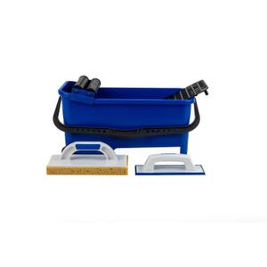 Armar Trading LTD Plastique Kit d'outils de pose de carrelage  professionnels Taloche à joints, taloche à éponge, rouleaux et seau, Bleu :  : Bricolage