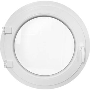 FENÊTRE - BAIE VITRÉE Fenêtre ronde à la française gauche 650 mm PVC blanc oeil de boeuf