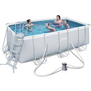 PISCINE Piscine tubulaire hors-sol acier 412x201x122cm + p