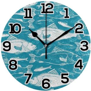 Tropical Ocean Poissons Horloge Murale 10" sera beau cadeau et Room Wall Decor Z73 