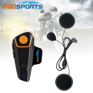 Fodsports BT-S2 moto sans fil Bluetooth casque interphone étanche