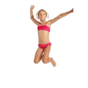Maillot 2 pièces fille shorty hawai blanc
