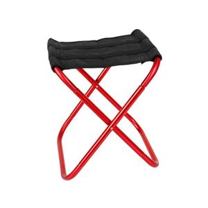 SIÈGE DE PÊCHE Chaise de pêche portable Tabouret pliable en alliage d'aluminium léger pour le camping en plein air(Rouge) 