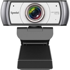 WEBCAM Spedal Webcam HD 1080P avec Stéréo Microphone, Gra