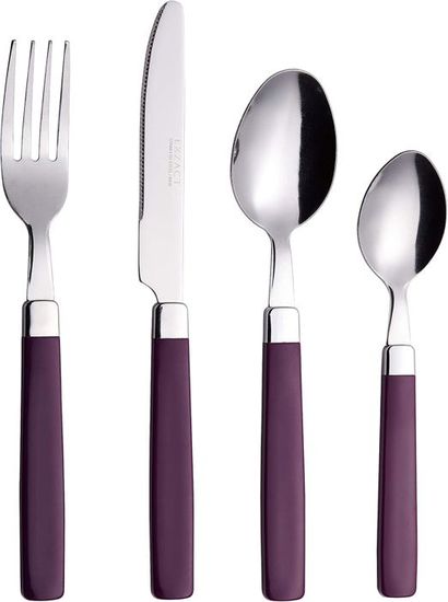 Couverts de table set de couvert inox 16 pièces avec couteau, fourchette et cuillères, Couleurs