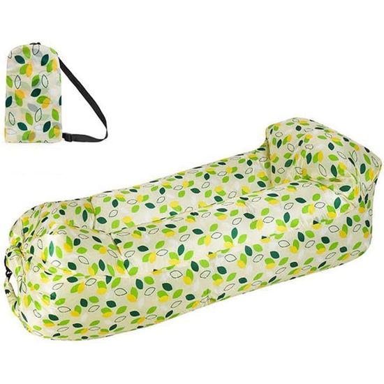 WEKAPO Chaise Longue Gonflable Portable Ultra-Confort - Canapé De Plage Et Camping Anti-Fuite