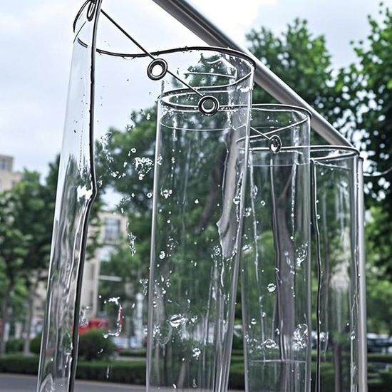 Bâche Transparente 4x6m 350g/m² Avec Œillets - Protection Imperméable PVC Pour Jardin, Pergola, Piscine, Gazebo