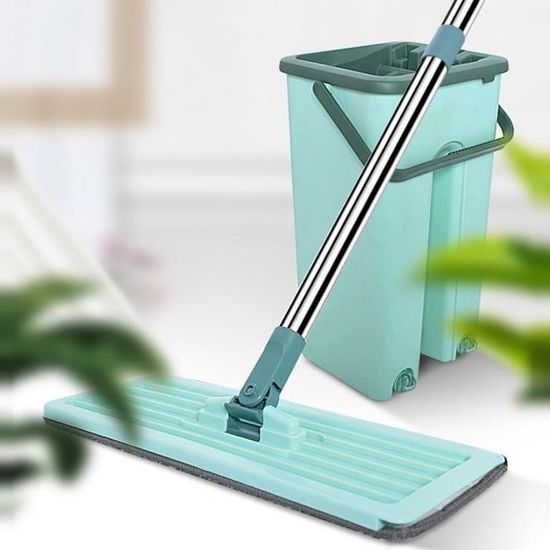 Mini Vadrouille Auto-essoreuse - 30x14,5 Cm - Tête Absorbante Et éponge - Pour Sols Intérieurs Et Extérieurs