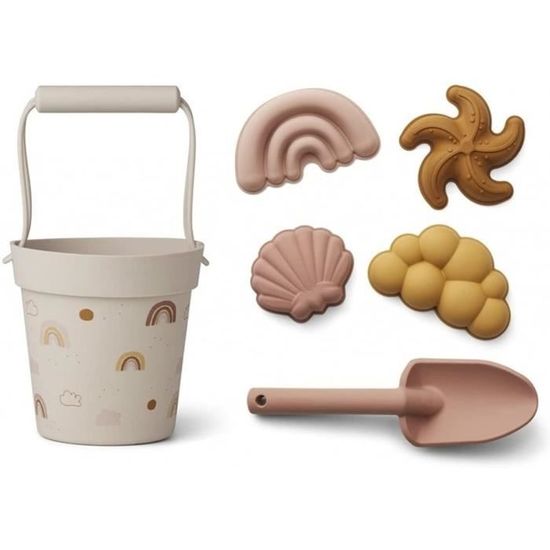 Lot De 6 Jouets De Plage – 5 Cornets De Glace Colorés + 1 Pelle – Motricité Fine – Couleurs Aléatoires – Dès 3 Ans