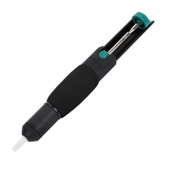 Kit Outils Dessoudage QWORK - Pompe à Dessouder, Tresse à Dessouder Et Pince Coupe-Fil 3 Pièces