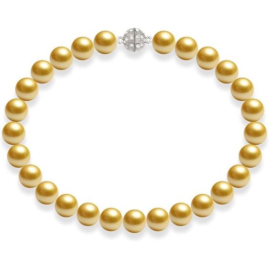 Collier Ancien En Perles De Nacre De Coquillage - Couleur Nacré Vert, Perles Naturelles, Occasion