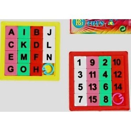 Jouet éducatif - BG - Deux pousse-pousse chiffre et alphabet - Pour enfant de 3 ans et plus