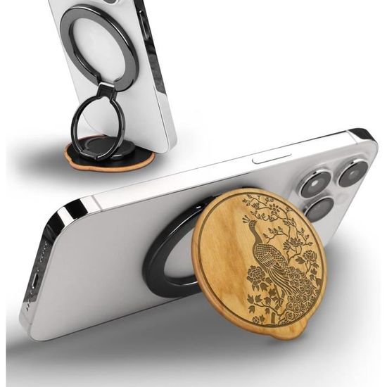 Anneau Support Magnétique Pour Téléphone - Réglable 360°, Adhésif Fort, Compatible MagSafe