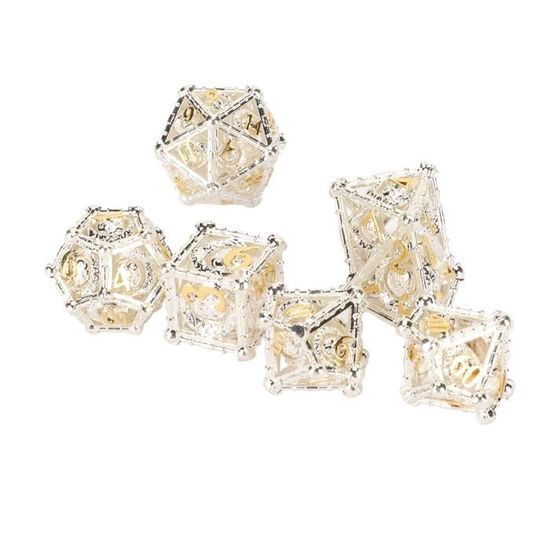 Lot De 10 Dés Multi-faces En Acrylique - Noir - Pour Jeux De Rôle D&D, Donjons Et
