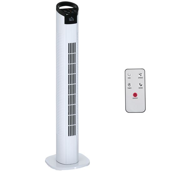 Ventilateur Tour Shu Oscillant 70cm Silencieux 3 Vitesses 50W
