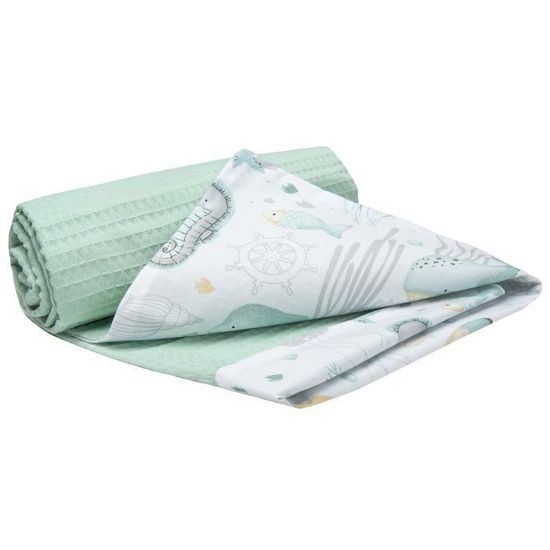 Medi Partners Couverture Bébé 100% Coton 75x100cm Minky Douce - Multifonctionnelle Pour Poussette Et Plus