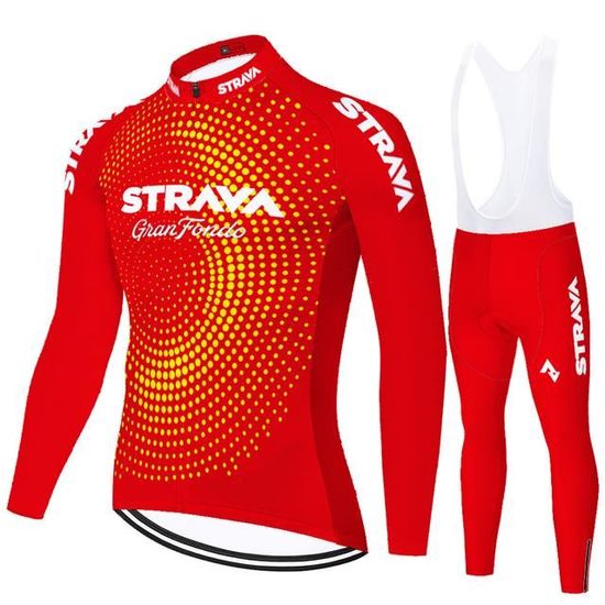 Kit Cyclisme Femme - Maillot Manches Longues + Pantalon - Taille S à 5XL - Couleur Pêche