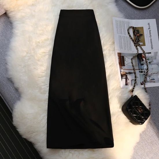 Jupe Noire Sarah Hamilton - Taille 10 - Longueur 28 Pouces - 100% Polyester - Neuf Sans étiquette