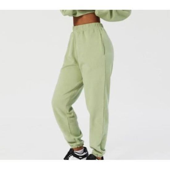 Pantalon Jogging Femme en Coton Chic Élastique Taille Haute avec Poche  Pantalon de Training - Vert ZP Vert - Cdiscount Sport