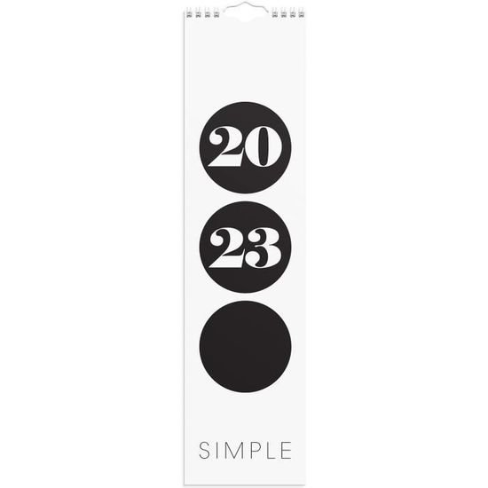 Logo Calendrier magnétique 2023 Blanc Noir Simple