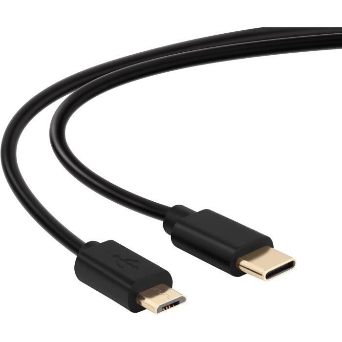 Câble De Charge USB-C VW ORIGINAL - 70cm Tressé Noir/Argent Pour Golf, Jetta