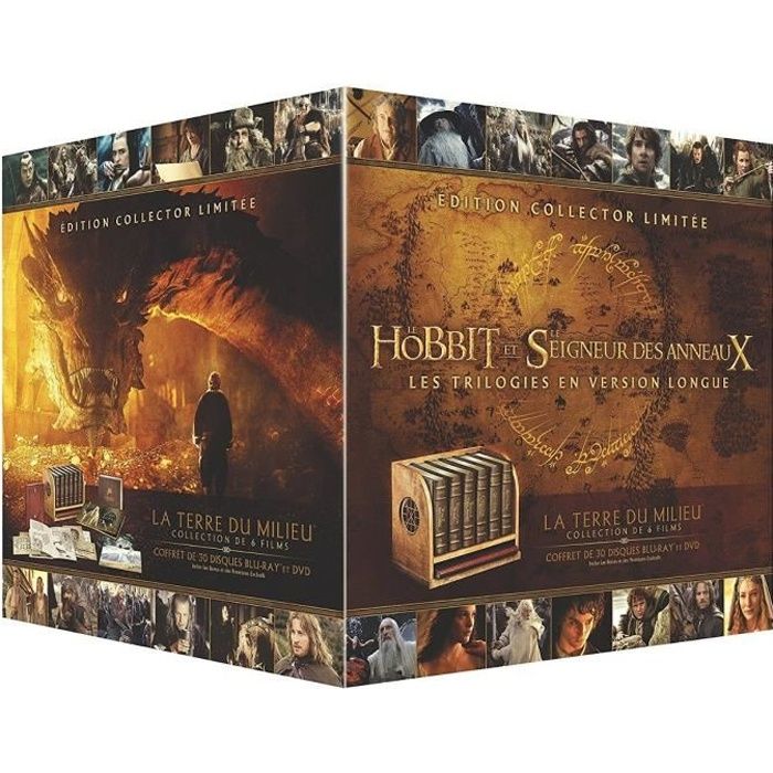 Bluray Coffret Le Hobbit et Le Seigneur des Anneaux, les trilogies Édition collector "Middle