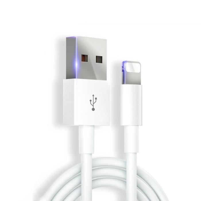 Chargeur iPad Air Renforcé à Charge Rapide, 1 mètre, Blanc